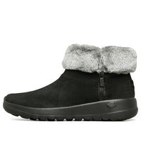 (WMNS) Skechers On-The-Go Joy Snow Boots Fur 'Black White' 144003-BKGY