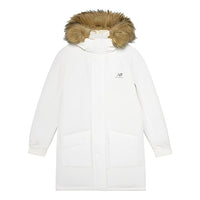 (WMNS) New Balance Warm Long Down Jacket 'White' AWJ23345-CRM
