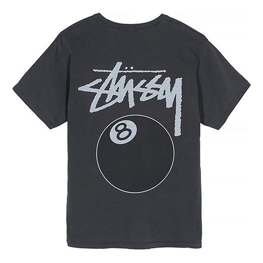 Stussy 8 Ball Tee Washed Classic Short Sleeve Unisex Washed Black 1904394-BLACK