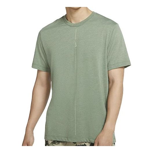 Nike Yoga Dri-FIT Quick Dry Pullover Short Sleeve Silver Green Silvergreen CT6477-337