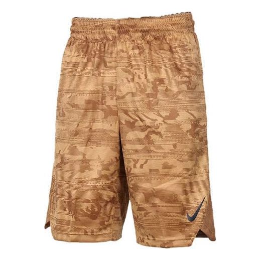 Nike Camouflage Basketball Sports Shorts Brown 891766-722