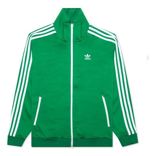 adidas originals x HUMAN MADE Crossover Casual Sports Reversible Side Stripe Stand Collar Jacket Green GV4343