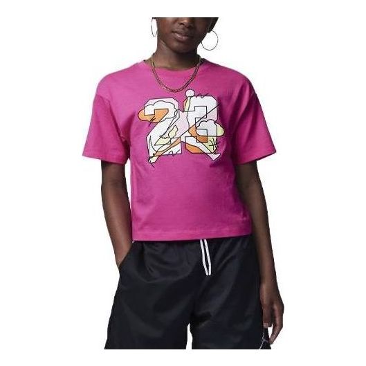 (GS) Air Jordan Jumpman Street Style T-Shirt 'Fierce Pink' 45C603-AG6