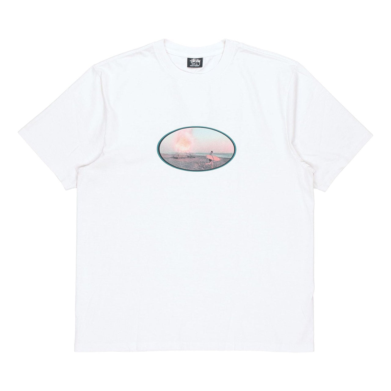 Stussy Unisex Gun Crush Printing Round-neck White 3903742