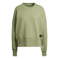 (WMNS) adidas W Fi 3s Crew Stripe Sports Round Neck Pullover Long Sleeves Hoodie Green HC1639