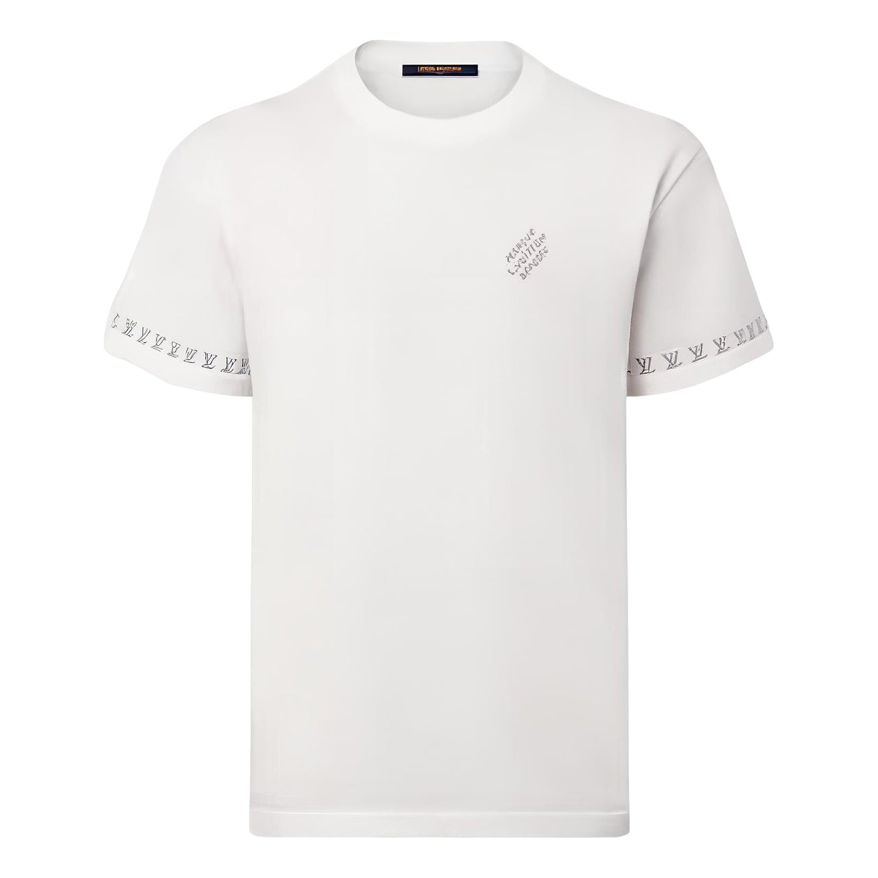 LOUIS VUITTON Short-Sleeved Cotton Crewneck T-Shirts 'Milky White' 1AGKM3