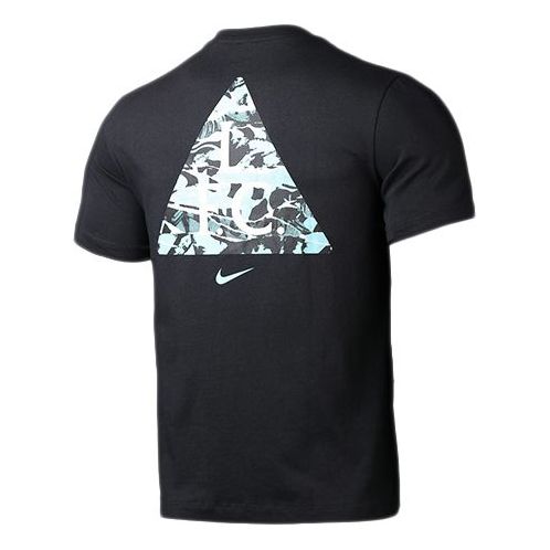 Nike Pattern Printing Round Neck Short Sleeve Black CZ8210-010