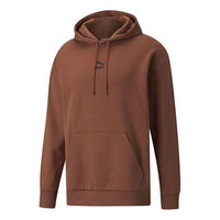 PUMA Classics Oversized Casual Sports Drawstring hooded Long Sleeves Coffee 533114-17