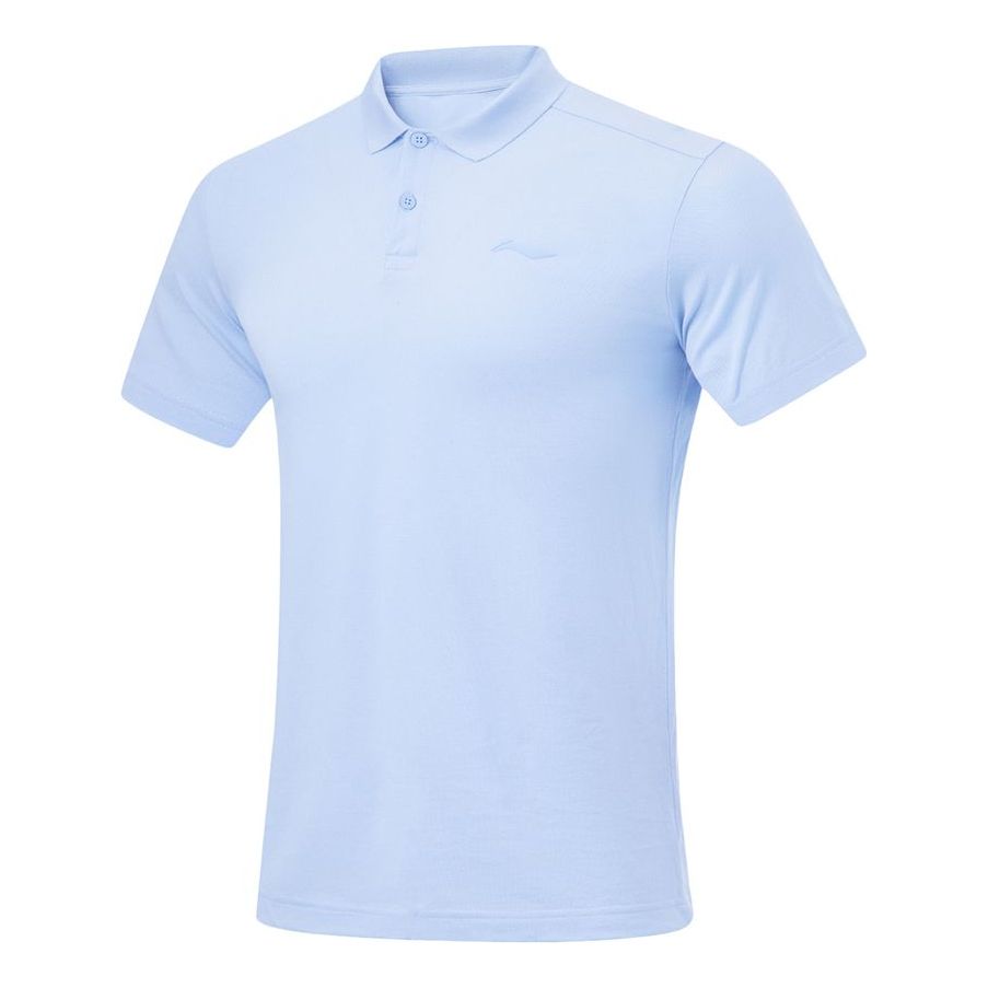 Li-Ning Logo Training Polo Shirt 'Clear Blue' APLT029-14