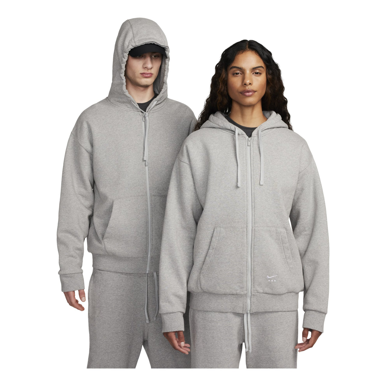 Nike x MMW Full-Zip Fleece Hoodie 'Grey' DR5364-050