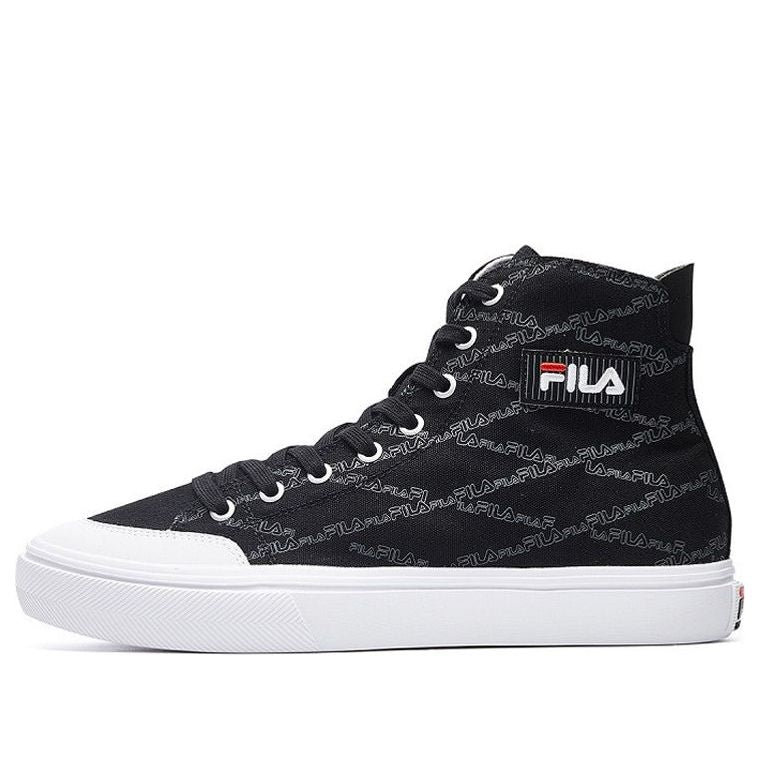 (WMNS) FILA Strada High-Top Canvas Sneakers Black F12W034412FBK