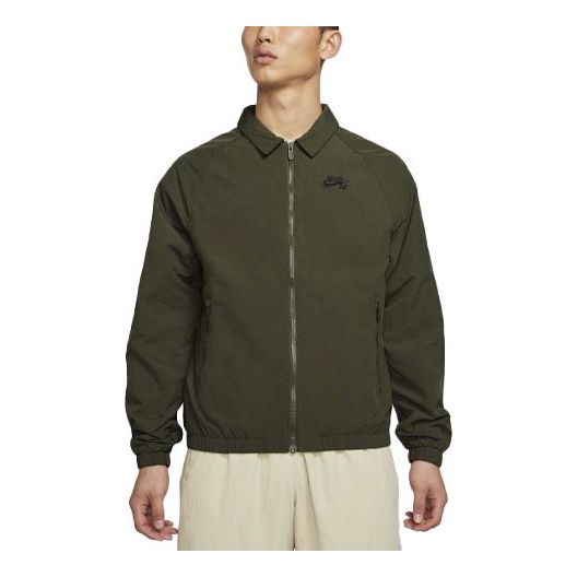 Nike SB Skateboard Casual Sports Cargo Skateboard Woven Jacket Green CV4306-325