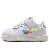 (TD) Nike Dunk Low SE 'Rainbow Lace Swoosh White' FQ1924-100