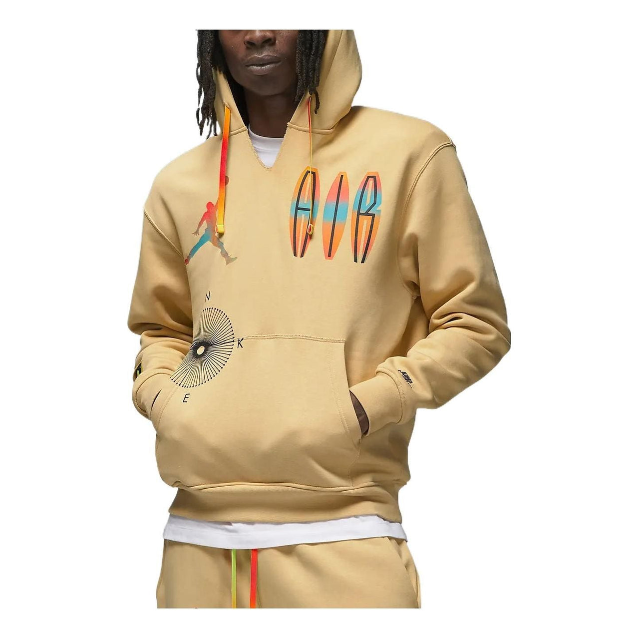 Air Jordan Flight MVP Fleece Hoodie 'Yellow Beige' DQ8019-252