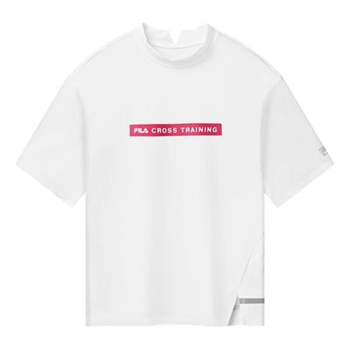 (WMNS) FILA Alphabet Logo Printing Short Sleeve White F11W934103F-WT