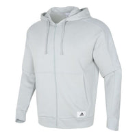 adidas Lounge French Terry Full Zip Parka Jackets 'White' IQ3425