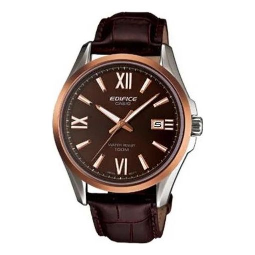 Men's CASIO Edifice Series Quartz Movement Strap Watch Brown Mens EFB-101L-5A