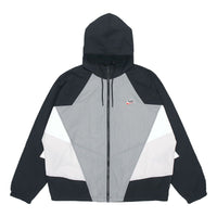 Nike Patchwork Contrast Windproof Woven Hooded Jacket For Men Grey Gray DB5172-084