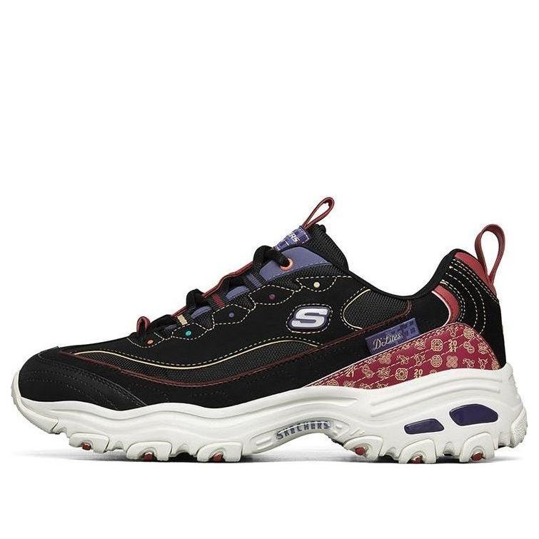 Skechers D lites Low-Top Running Shoes Black 666169-BKMT