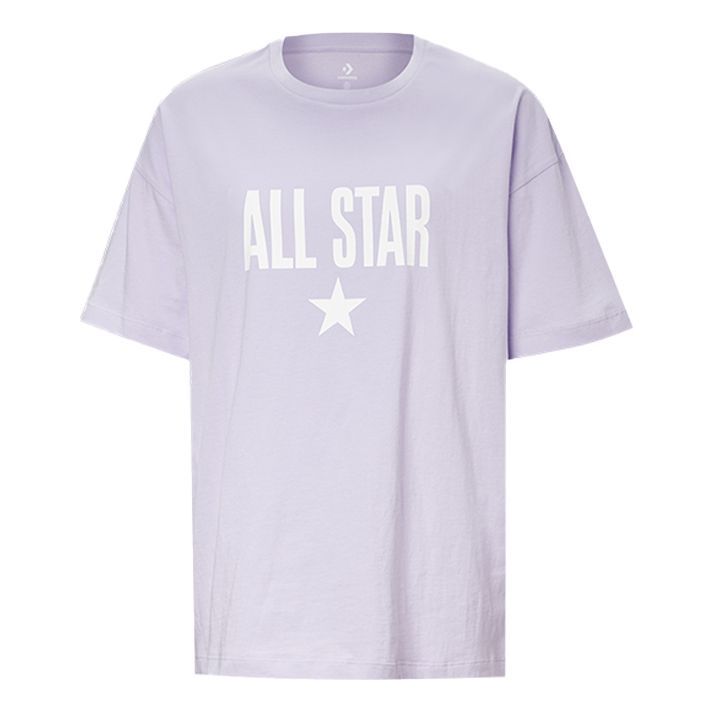 (WMNS) Converse All Star Loose Short Sleeve Casual Purple 10020932530
