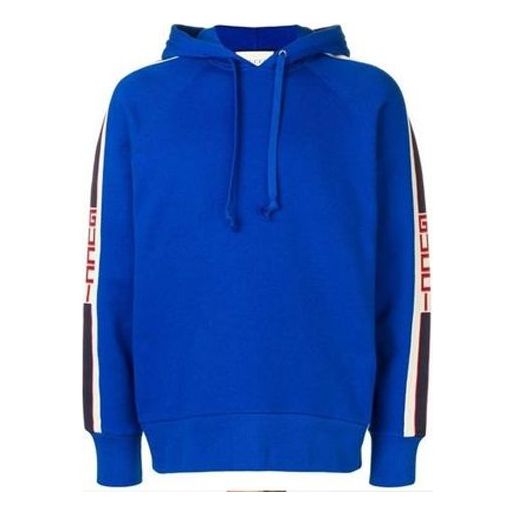 Gucci Letter Hooded Sweatshirt For Men Blue 554409-XJAOM-4700