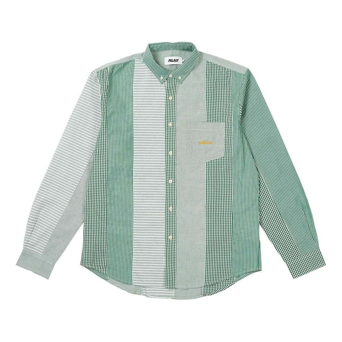 Palace Patchwork Stripe Shirt 'Green' P26SHT015
