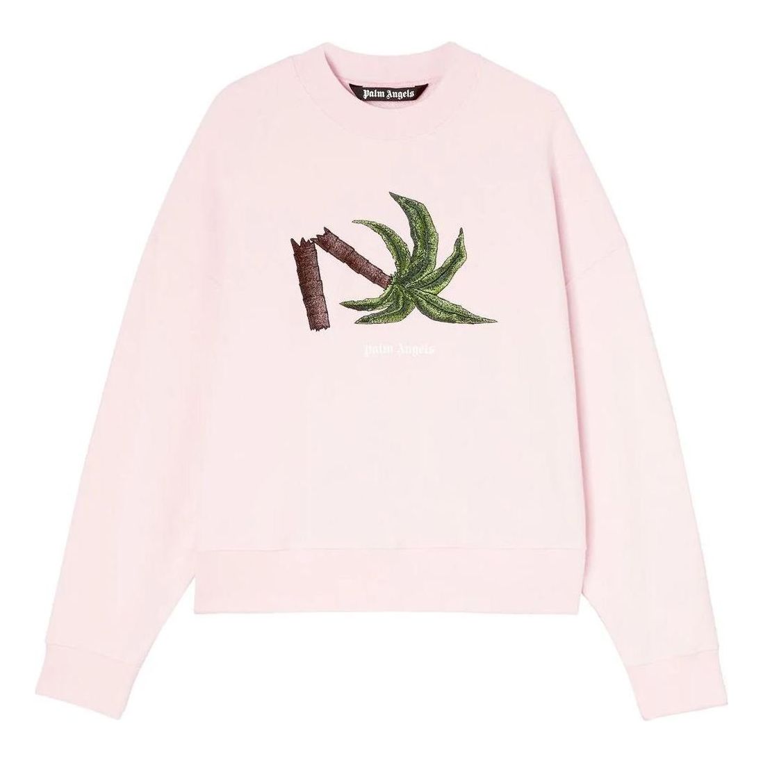 حذاء Palm Angels SS22 Broken Palm Crew "وردي أخضر" PMBA026S22FLE0133055