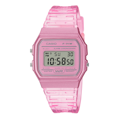 CASIO Waterproof Sports Pink Digital F-91WS-4