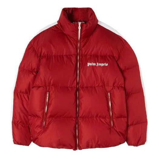 Palm Angels FW22 Classic Track Down Jacket 'Red White' PMED019F22FAB0012501