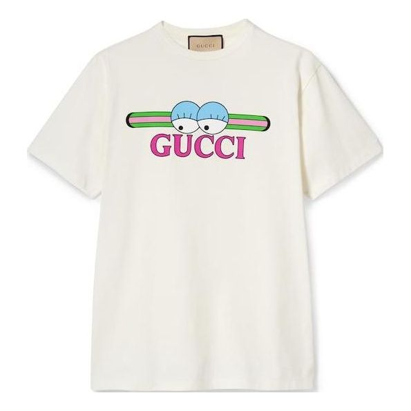 Gucci Cotton Jersey T-Shirt With Gucci Print 'Off White' 785345-XJGIM-9095