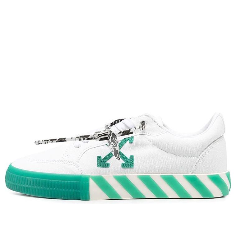 Off-White Vulcanised Low-Top Casual Shoes White/Green OMIA085R21FAB0010155