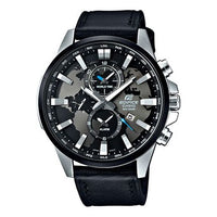 CASIO EDIFICE Waterproof Stainless Steel Strap Quartz Sapphire Crystal Solar Powered Mens Black Analog EFR-303L-1A
