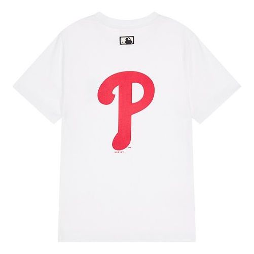 MLB Disney Mickey Crossover Philadelphia Phillies Basic Printing Short Sleeve Unisex White 31TSK2031-10W