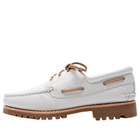 Timberland Authentic Handsewn Boat Shoes 'White Full Grain' A4149EM2