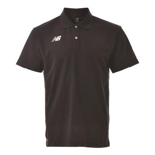 New Balance Logo Game Polo Shirt 'Black' JMTP1418-BK