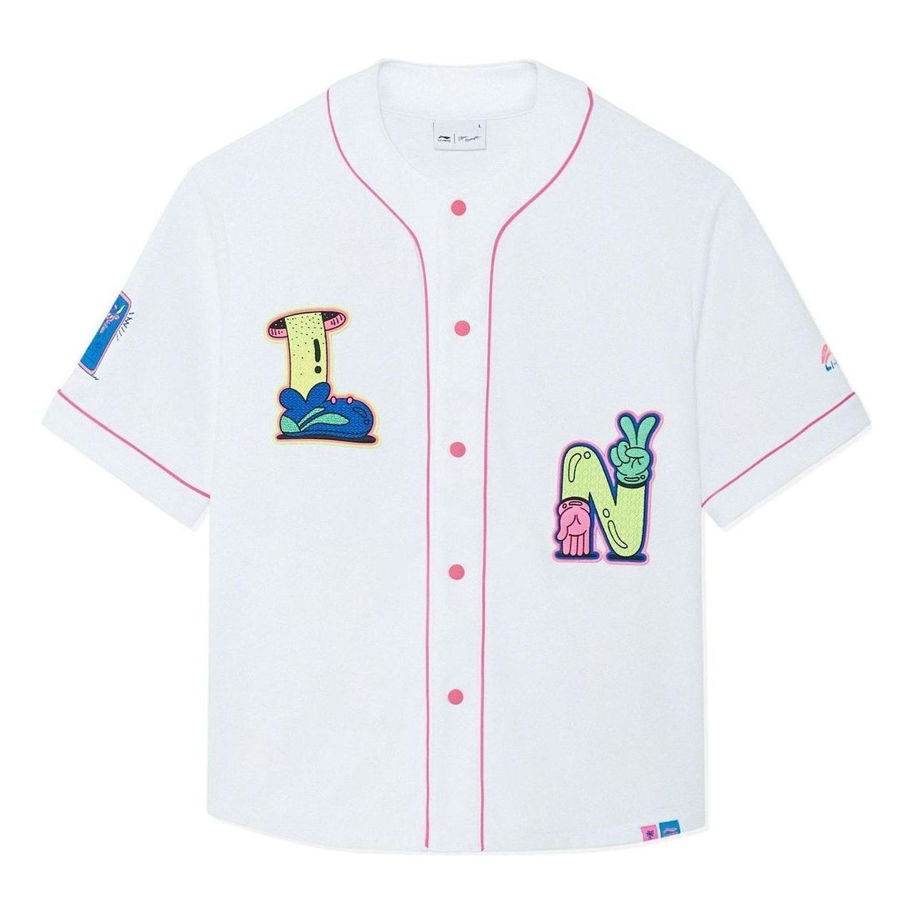 Li-Ning x Steven Harrington Graphic Baseball Shirt 'White' AFDSC23-2