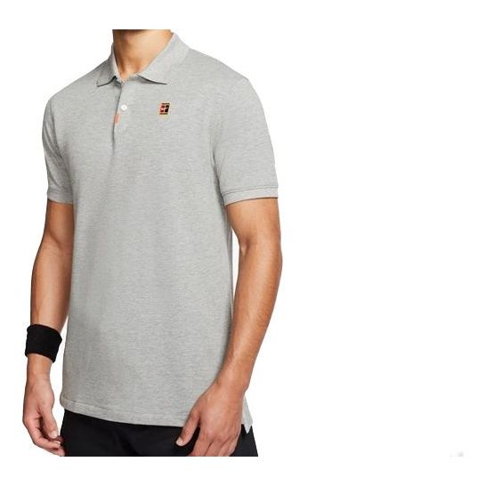 Nike The Nike Slim Fit Short Sleeve Polo Shirt Gray BQ4462-063