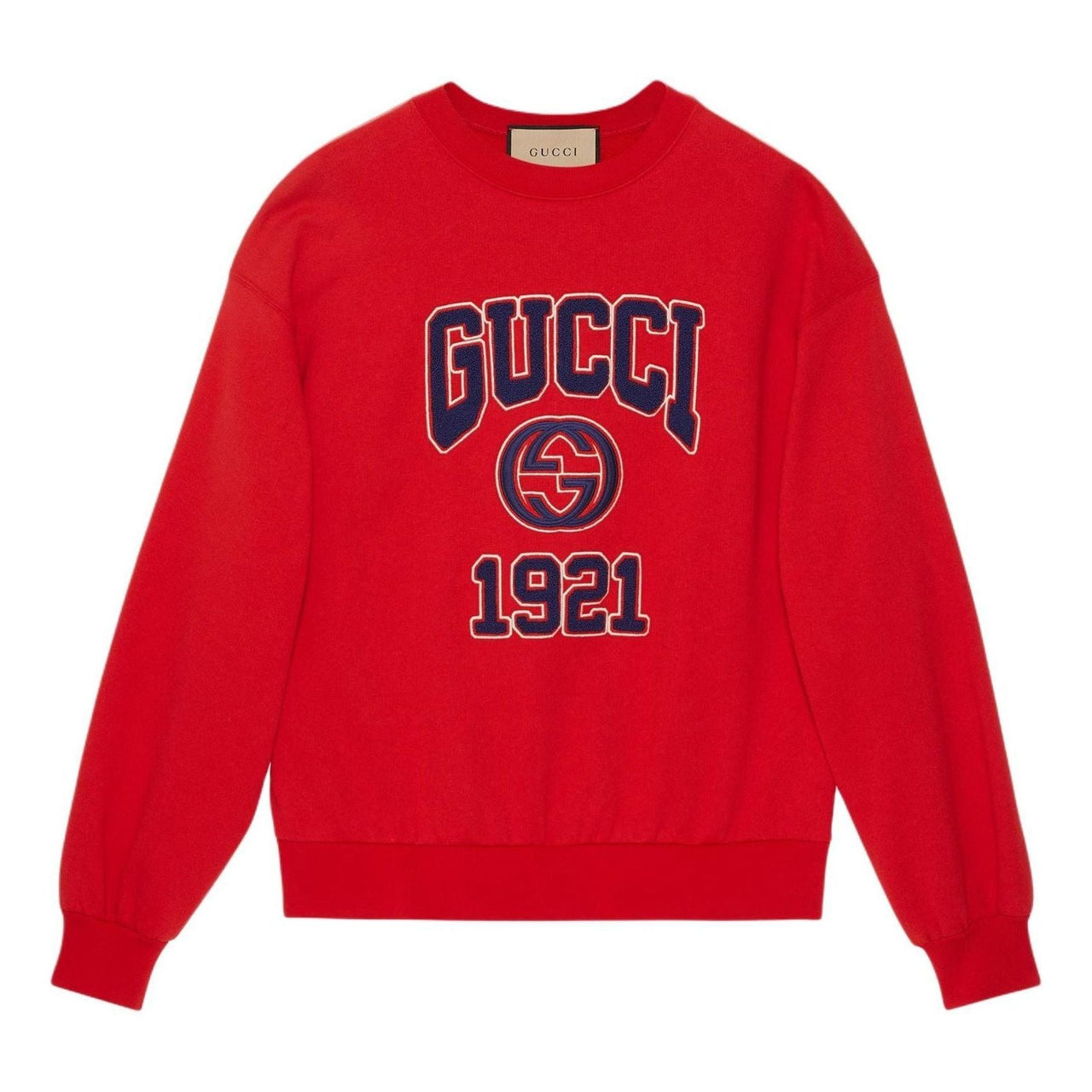 Gucci Cotton Jersey Sweatshirt With Embroidery 'Red' 768530-XJF3O-6429