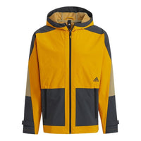 adidas Th Wv Block Jkt Colorblock Hooded Jacket Gold Color H40225