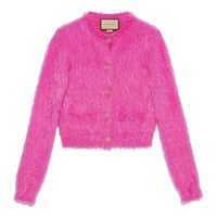 (WMNS) Gucci Brushed Wool Knit Cardigan 'Pink' 697578-XKCEN-5614