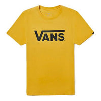 Vans SS20 Alphabet Logo Casual Round Neck Short Sleeve Couple Style Yellow VN0A4MM650X1
