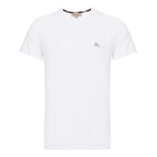 Burberry Printing Pattern Round Collar Male White 40618191