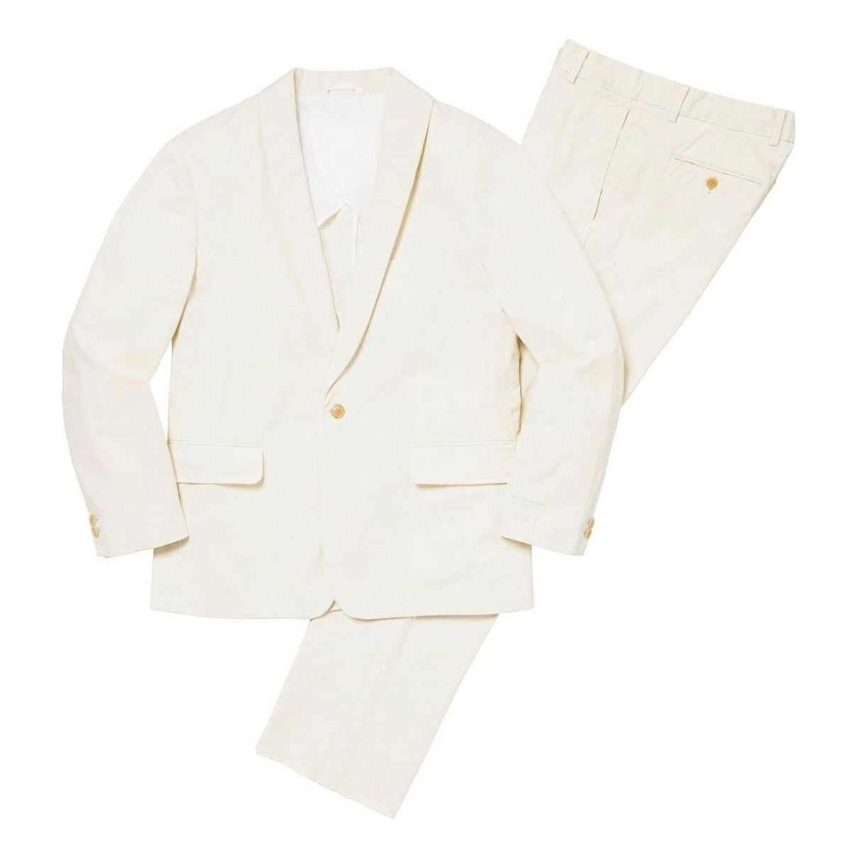بدلة قطنية مغسولة من Supreme x MM6 Maison Margiela باللون الأبيض SUP-SS24-120