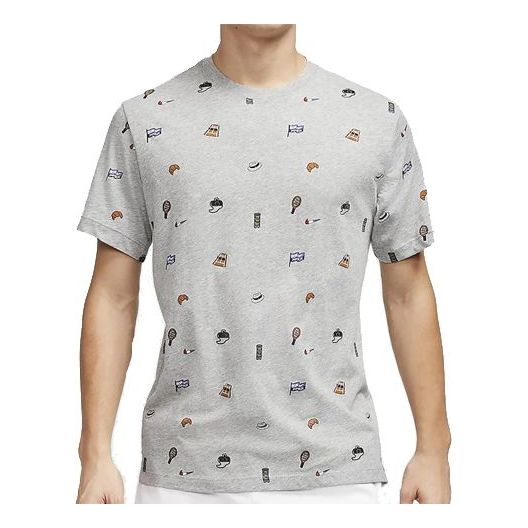 Nike COURT Tennis Short Sleeve Gray CU0332-063