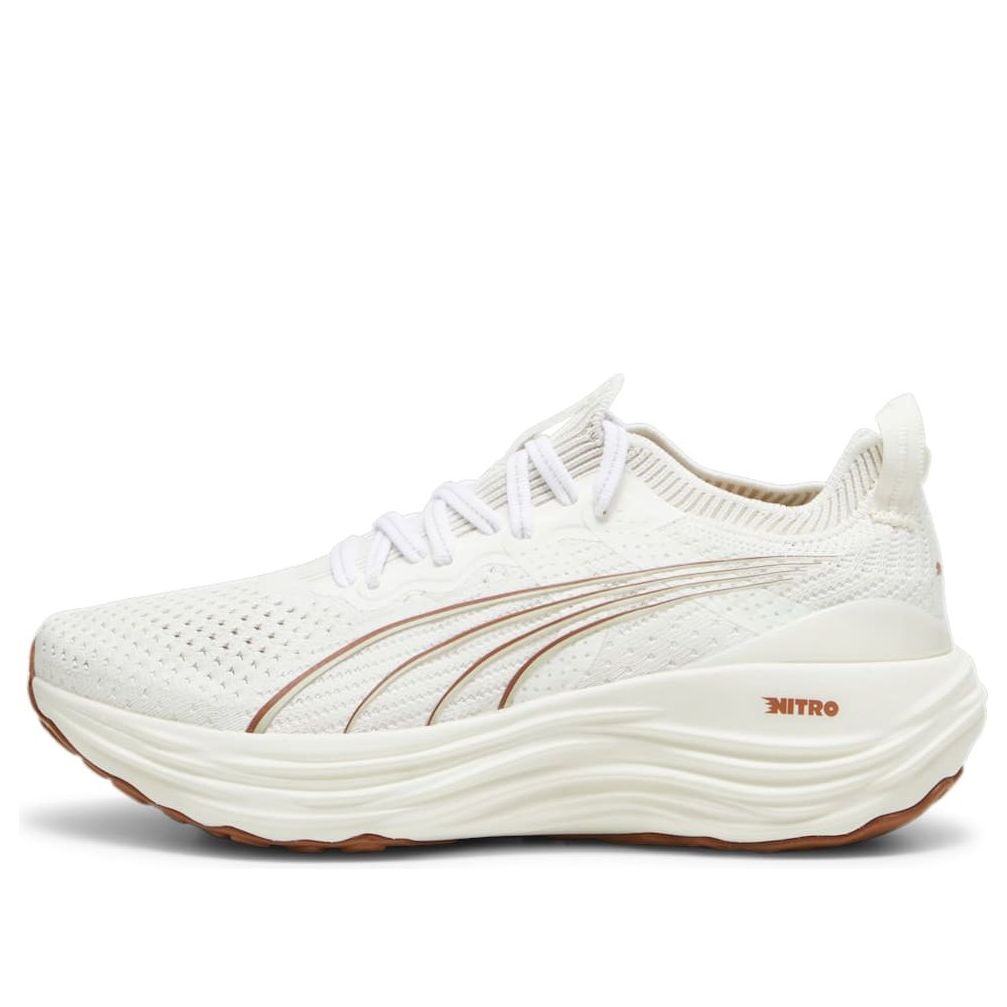 (WMNS) PUMA ForeverRun Nitro Knit 'Warm White Teak' 379140-08