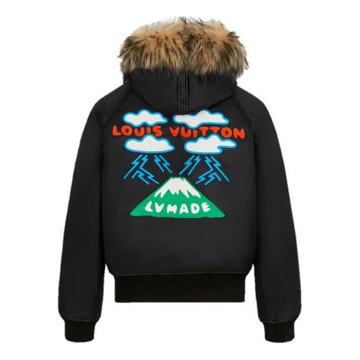 LOUIS VUITTON x Nigo Embroidered LV Mountain Aviator Blouson Noir 1A7X01