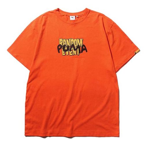 PUMA x Randomevent Unisex Logo Tee Orange/Red 596665-40