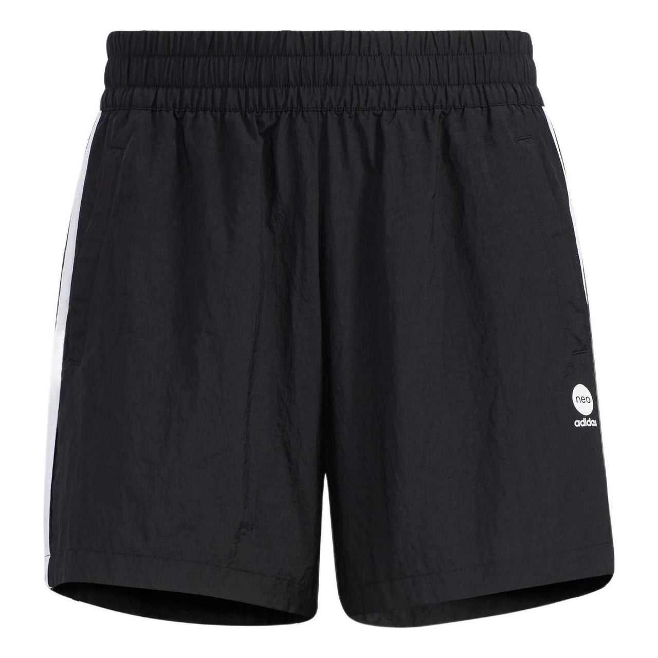 (WMNS) adidasNeo 3-Stripes Woven Shorts Asia Sizing 'Black White' HE4553