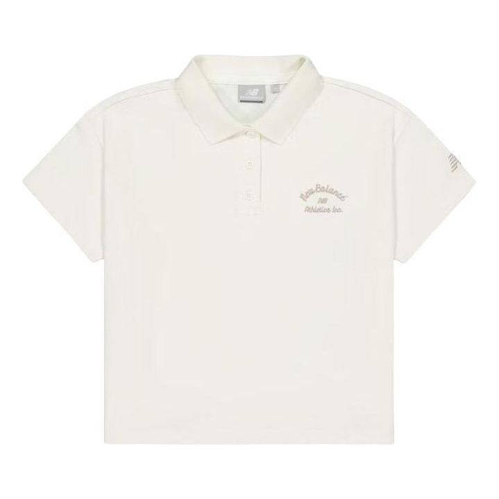 (WMNS) New Balance Athletics Polo Shirt Asia Sizing 'Ivory' NFE22252-IV