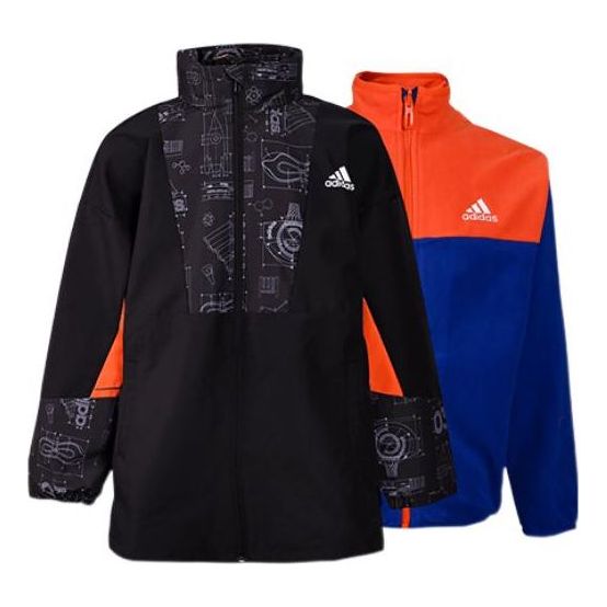 (GS) adidas Two Piece Sport Coat 'Black' HZ2222